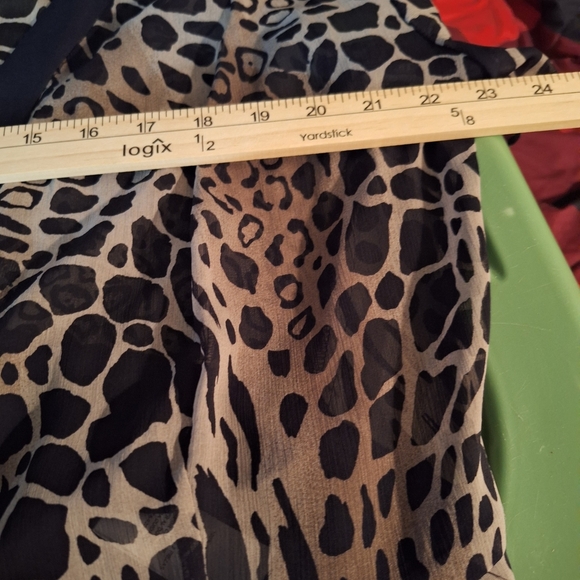 Studio I Animal Print Cardigan with Black Accents - Picture 6 of 7